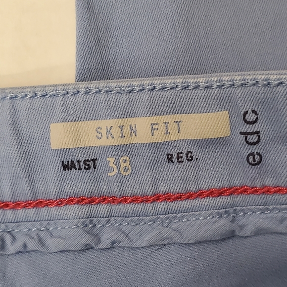 Edc Womens Paisley Blue Skin Fit Skinny Pants - Picture 2 of 8